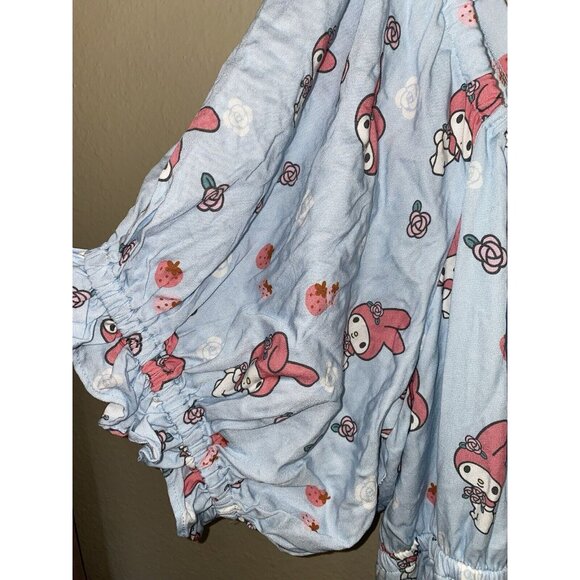 Sanrio My Melody Strappy Back Dress Size 4 or 4X Blue Midi Cosplay Bunny NWT - Picture 4 of 9